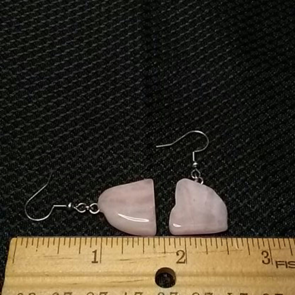 5/$25 Rose Quartz Earrings - Picture 5 of 6